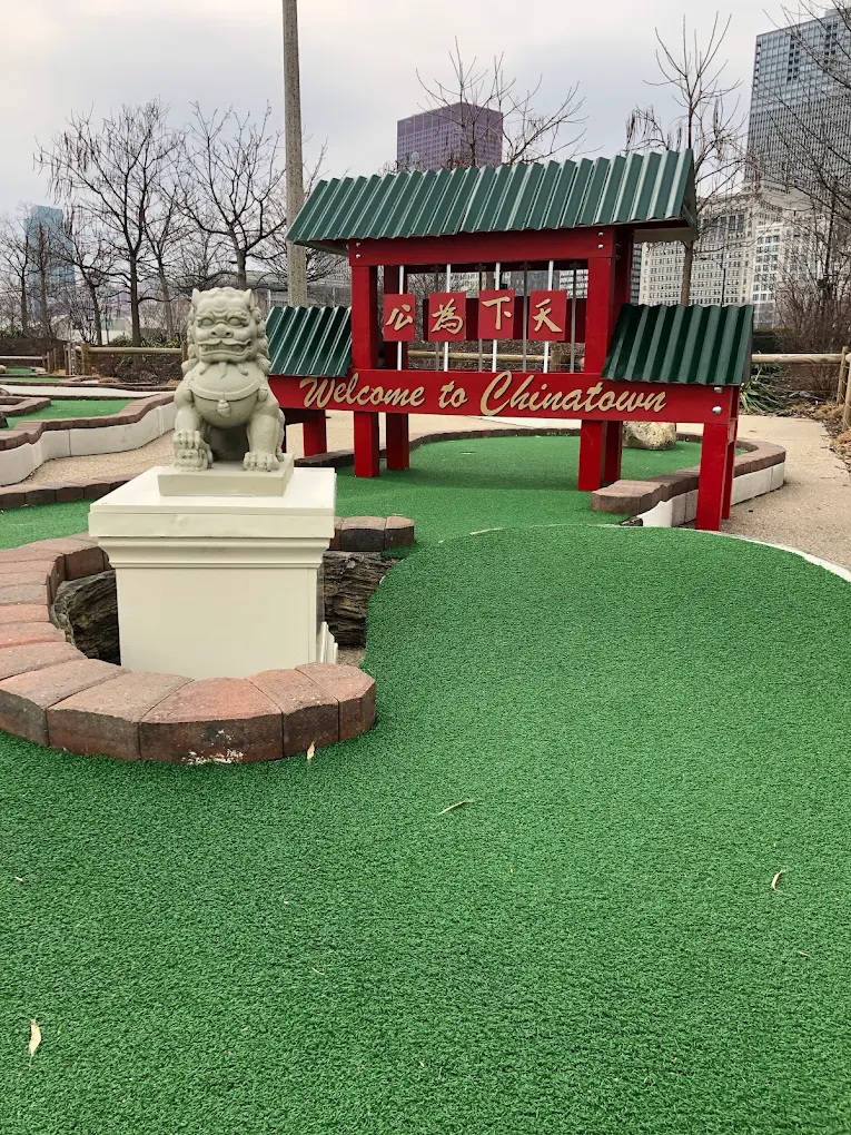 Chinatown Gateway obstacle at City Mini Golf